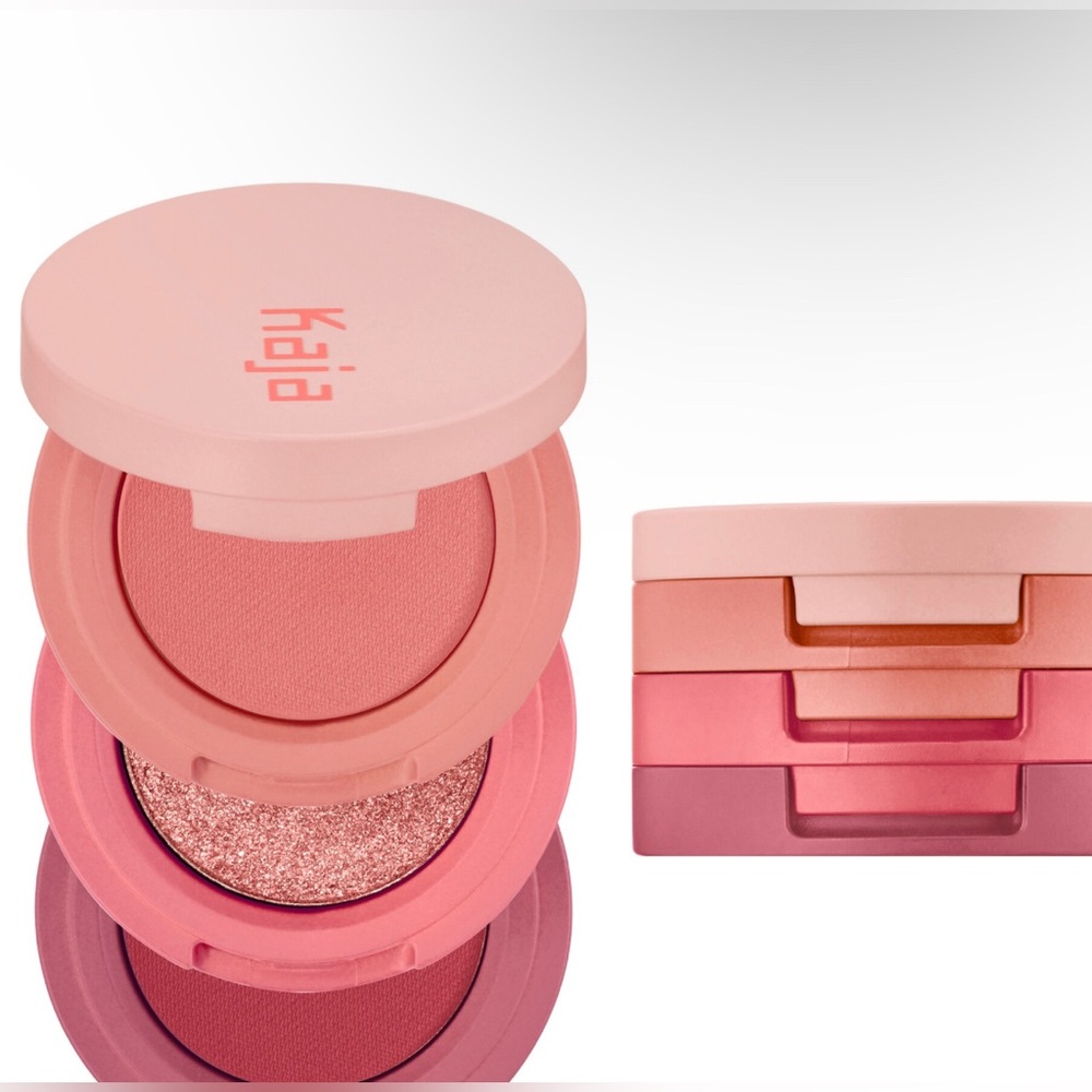 New in Box KAJA Glowing Guava Bouncy Matte & Shimmer Eyeshadow Trio makeup